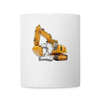 Enfant en bas âge 2 ans excavatrice de chantier - Mug blanc - blanc - Devant