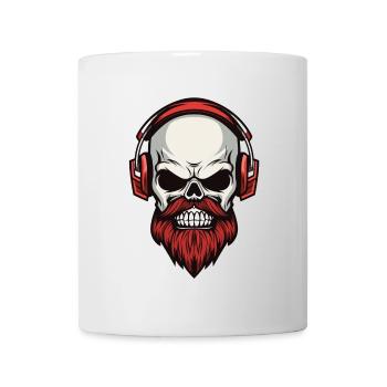 Totenkopf im Hipster-Stil - Tasse - Weiß - Vorne