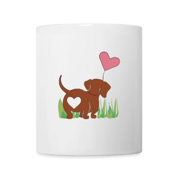 Dachshund with heart - gift - gift idea - Mug - white - Front