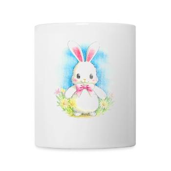 Weisser Hase Ostern - Tasse - Weiß - Vorne
