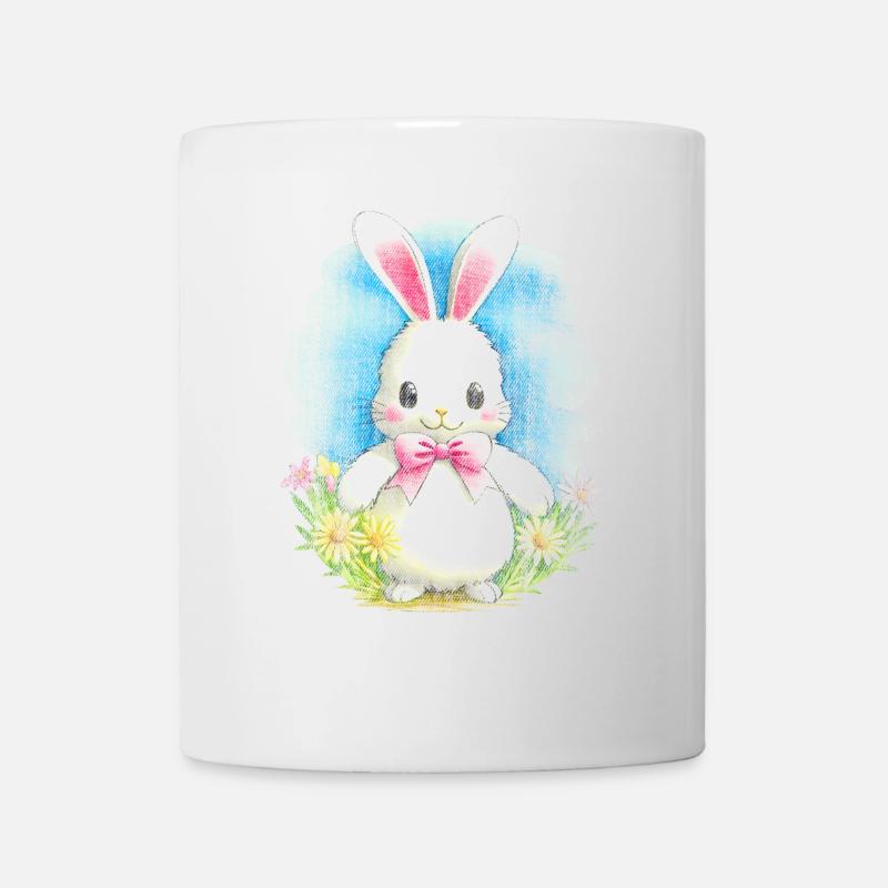 Weisser Hase Ostern - Tasse - Weiß
