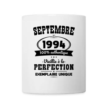 Anniversaire 30 ans - Septembre 1994 Perfection - Mug blanc - blanc - Devant
