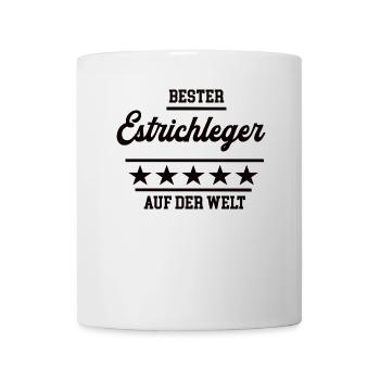 Bester Estrichleger Weltbester Handwerker - Tasse - Weiß - Vorne