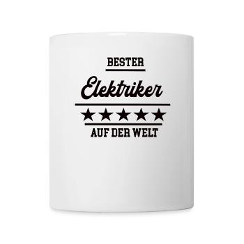 Elektriker Bester Handwerker Elektrik Elektronik - Tasse - Weiß - Vorne