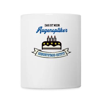 Geburtstag Augenoptiker Augenoptik Optiker Geb - Tasse - Weiß - Vorne