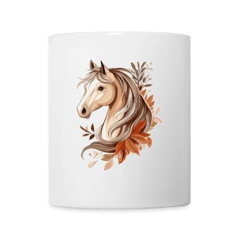 Cheval Automne - Mug blanc - blanc - Devant