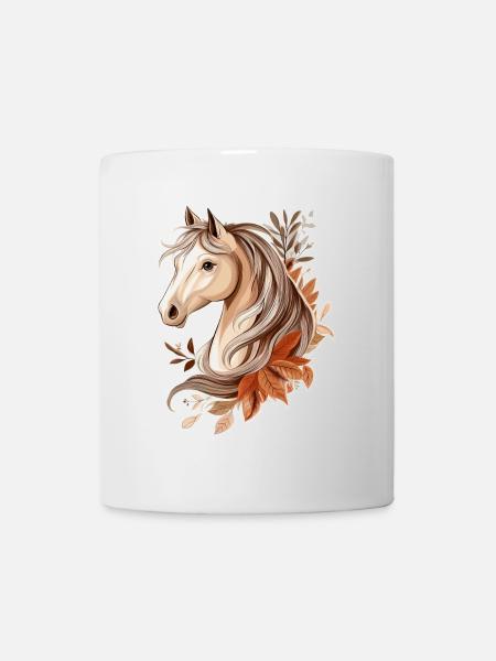 Cheval Automne - Mug blanc - blanc