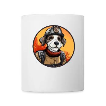 Chien de pompier - Mug blanc - blanc - Devant