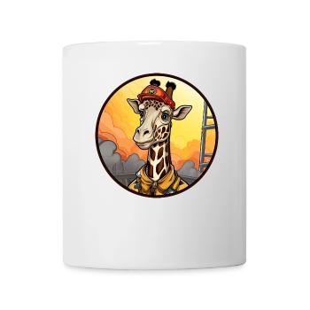 Firefighter Giraffe - Mug - white - Front