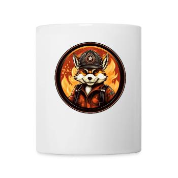 Feuerwehr Fuchs - Tasse - Weiß - Vorne