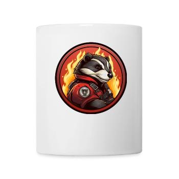 Dachse Feuerwehr / Feuerwehrmann Dachs - Tasse - Weiß - Vorne