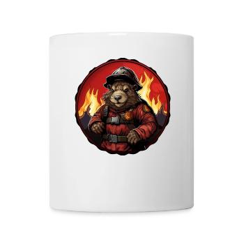 Feuerwehr Biber - Tasse - Weiß - Vorne