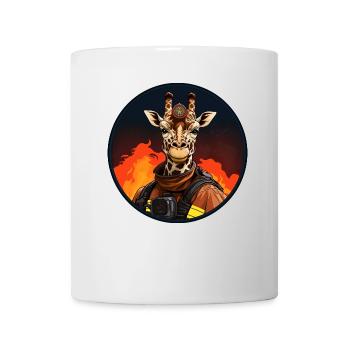 Brigade de pompiers girafe - Mug blanc - blanc - Devant