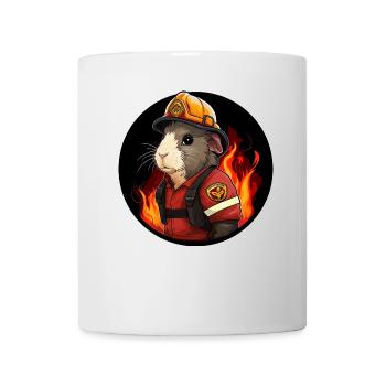 Cochon d’Inde pompier / pompier mer - Mug blanc - blanc - Devant