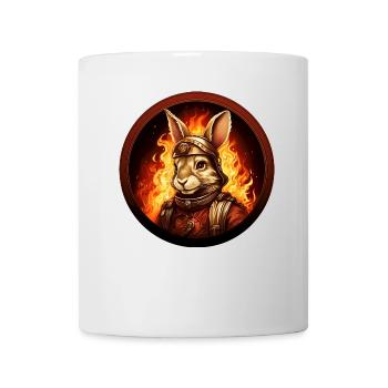 Lapin pompier - Mug blanc - blanc - Devant