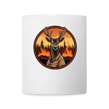 Feuerwehr Hirsche - Tasse - Weiß - Vorne