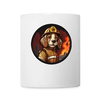 Hunde Feuerwehr - Tasse - Weiß - Vorne