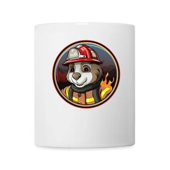 Taupe de pompier - Mug blanc - blanc - Devant