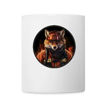 Feuerwehrfrau Fuchs - Tasse - Weiß - Vorne