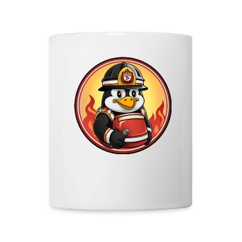 Brigade de pompiers Penguin - Mug blanc - blanc - Devant