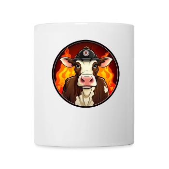Vache de pompiers - Mug blanc - blanc - Devant