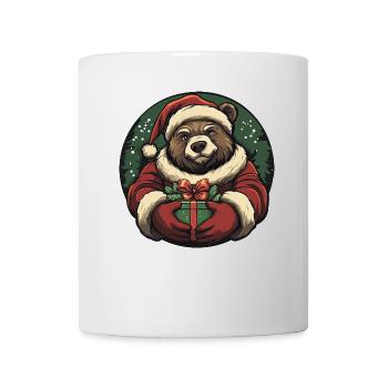 Ours Père Noël - Mug blanc - blanc - Devant