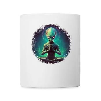 Aliens Yoga / Yogi Alien - Mug - white - Front