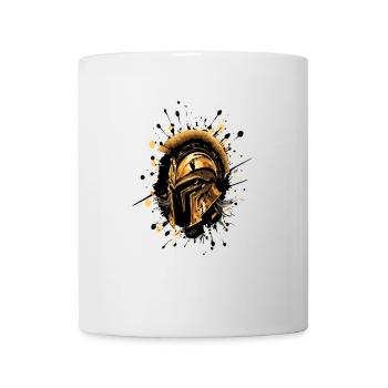 Spartaner Porträt Helm Gladiator - Tasse - Weiß - Vorne