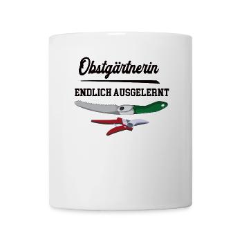 Obstgärtnerin Ausbildung Bestanden Azubi Obstanbau - Tasse - Weiß - Vorne