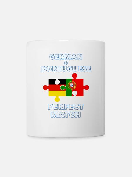 German Portuguese Puzzle - Tasse - Weiß