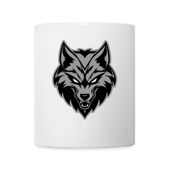 Wolf Kopf Symbol - Tasse - Weiß - Vorne