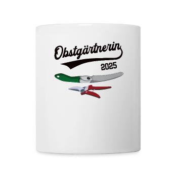 Obstgärtnerin 2025 Obstgärtnerei Obstanbau Gärtner - Tasse - Weiß - Vorne