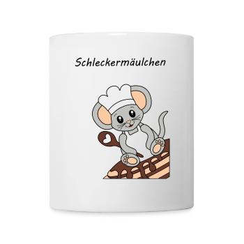 Schleckermaeulchen gross - Tasse - Weiß - Vorne