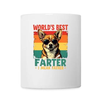 Worlds Best Farter Mean Father Fathers Day Dad Dog - Mug - white - Front