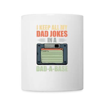 Lustige Papa-Witze im Dad-a-Base-Vintage-Vatertag - Tasse - Weiß - Vorne
