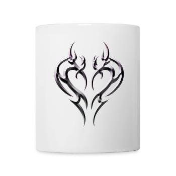 Tribal Heart Tattoo for Emo and Goth - Mug - white - Front