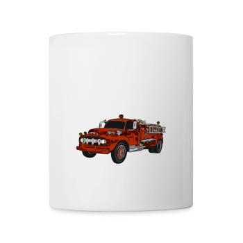 Camion pompier pompier - Mug blanc - blanc - Devant