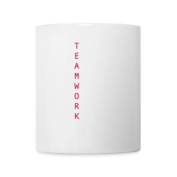 Travail d'équipe - Mug blanc - blanc - Devant