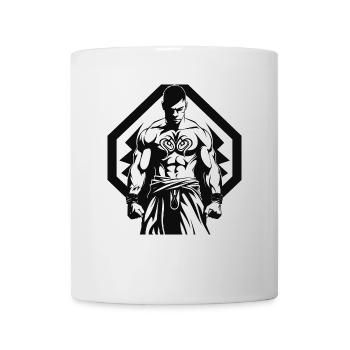 Tribal Boxer / Fighter Logo Tattoo Design - Mug blanc - blanc - Devant