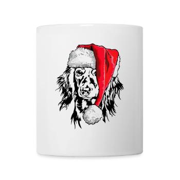 Santa Langhaardackel Weihnachten Hunde Wilsigns - Tasse - Weiß - Vorne