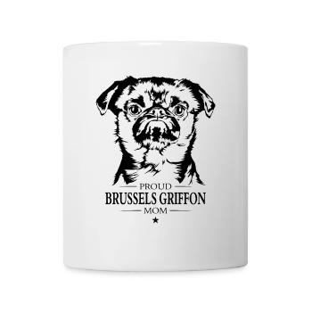 Brussels Griffon Mom Hund Hunde Wilsigns - Tasse - Weiß - Vorne