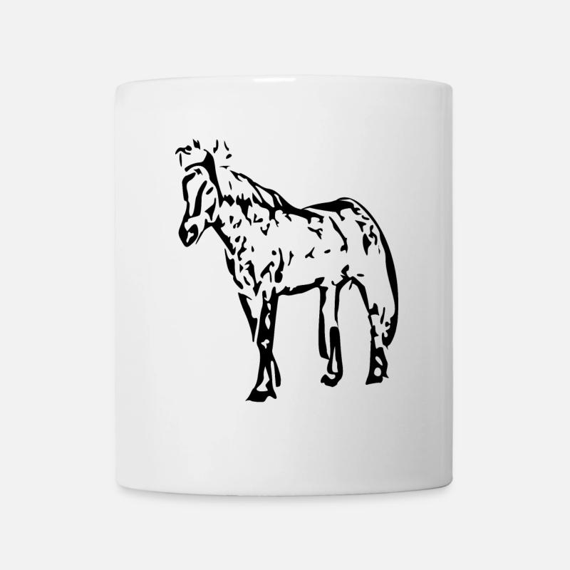 Pferde T-shirt Geschenk Reiter  - Tasse - Weiß