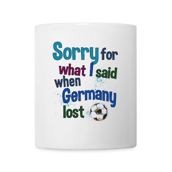 Désolé pour ce que j’ai dit quand l’Allemagne a perdu - Mug blanc - blanc - Devant