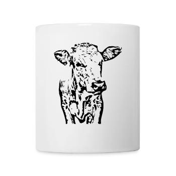 Personalized Cow T-Shirt for Farmers Gift - Mug - white - Front