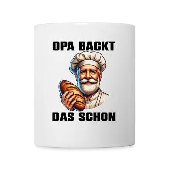Grand-père est déjà en train de le faire - boulanger avec du pain - Mug blanc - blanc - Devant