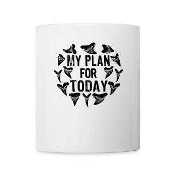 Dent de requin Dent de requin Fossiles de dents de requin - Mug blanc - blanc - Devant