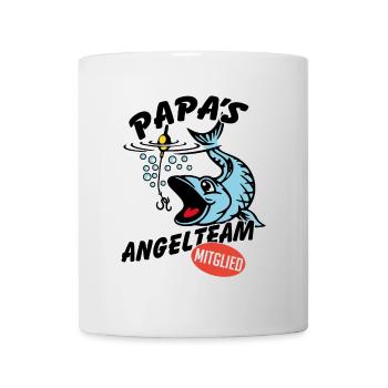 Papas Angelbuddy Angelexperte Fischen mit Papa - Tasse - Weiß - Vorne