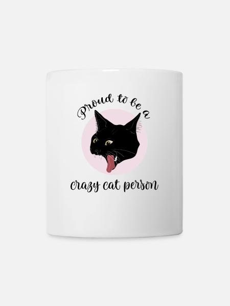 Cadeau d'amant de chat fou pour femme ou homme fou de chat - Mug blanc - blanc