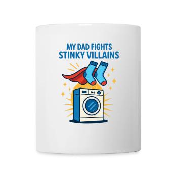 My dad fights against smelly socks Father's Day - Mug - white - Front