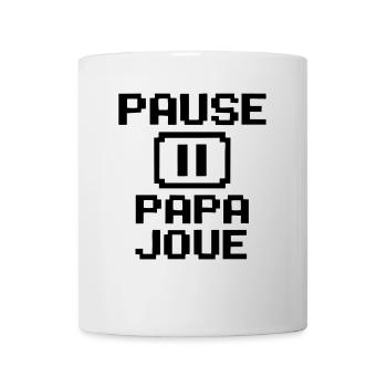 PAUSE – PAPA JOUE - Mug blanc - blanc - Devant